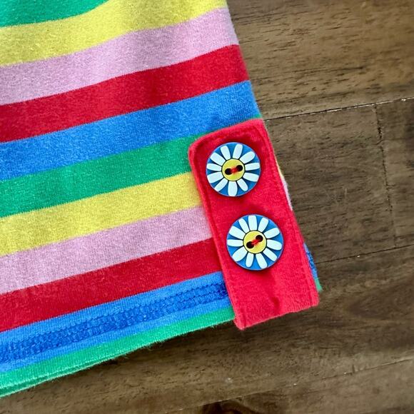 Wildflowers Back to School Roygbiv Tab Shorts Rainbow Striped Knit 14 - Picture 3 of 7